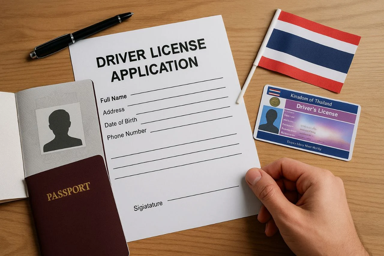 Documents requirements for a Thai driving license